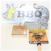 Image 1 : BAR-B-Q METAL SIGN, COASTERS SET, & SPIN ROASTER