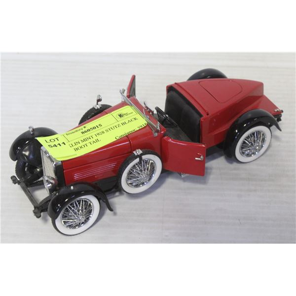 FRANKLIN MINT 1928 STUTZ BLACK HAWK BOOT TAIL