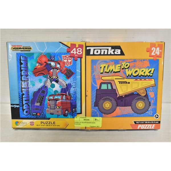TONKA & TRANSFORMER KIDS PUZZLES