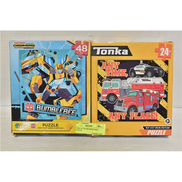 TONKA & TRANSFORMER KIDS PUZZLES