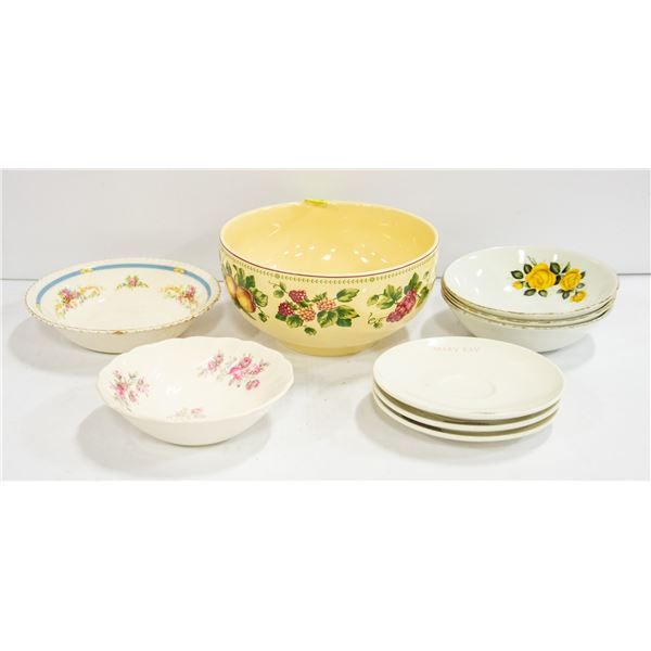 VINTAGE BOWLS + VINTAGE MARY KAY DESSERT PLATES