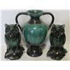 Image 1 : BLUE MOUNTAIN POTTERY 2 OWLS AND VASE