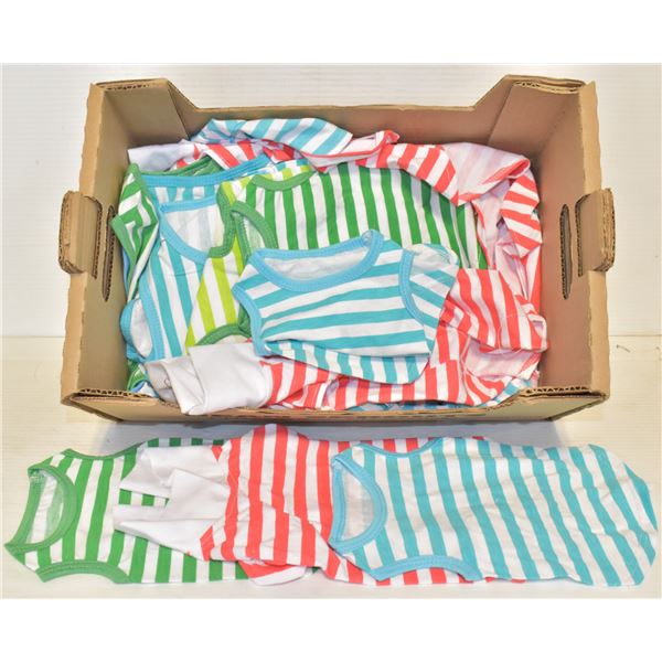 BOX OF DOG SHIRTS VARIOUS STYLES AND COLORS