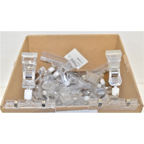 BOX OF HANGING CLAMPS