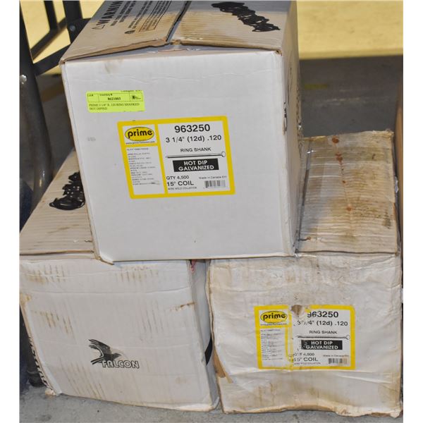 PRIME 3 1/4" X .120 RING SHANKED HOT DIPPED