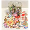 Image 1 : VINTAGE MARBLES 2 GLASS JARS FULL