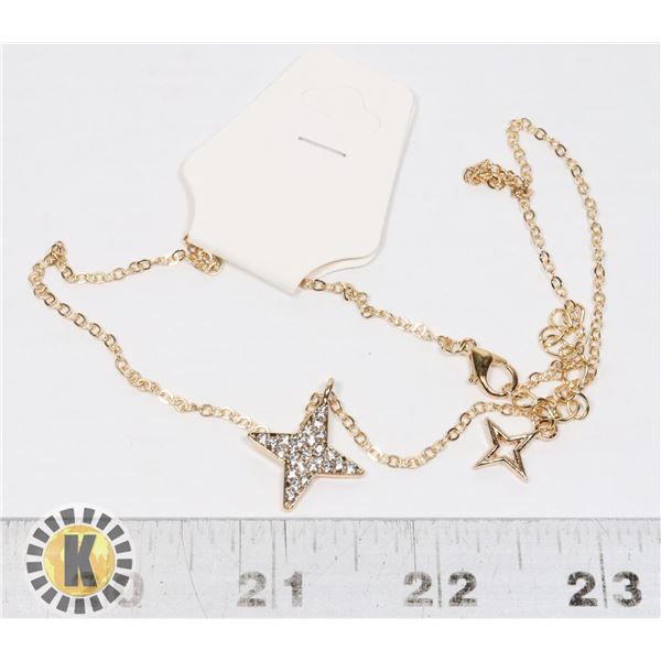 NEW STAR RHINESTONE PENDANT AND CHAIN