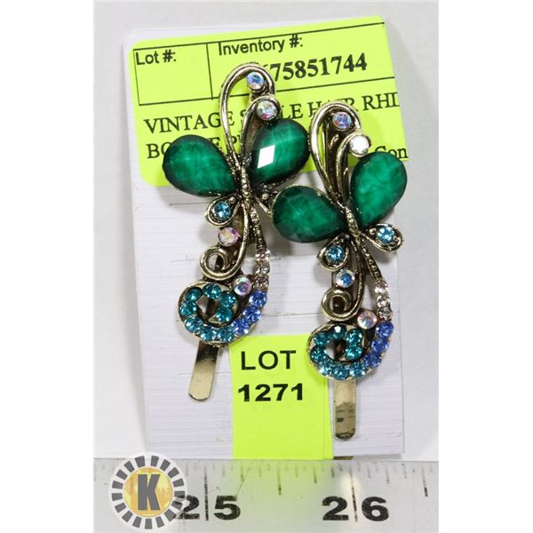VINTAGE STYLE HAIR RHINESTONE BOBBIE PINS