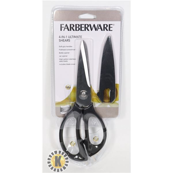 NEW FAREBERWARE 4 IN 1 ULTIMATE SHEARS