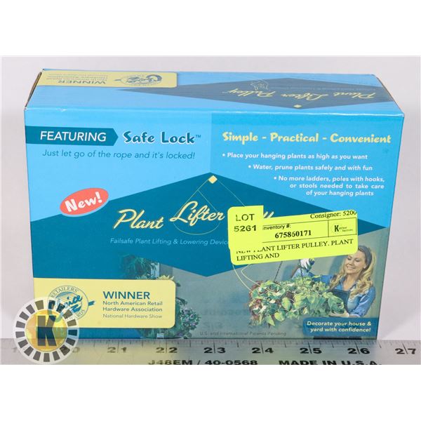 NEW PLANT LIFTER PULLEY. PLANT LIFTING AND