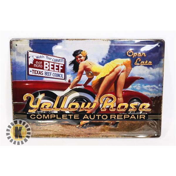 NEW PIN UP GIRL METAL WALL ART