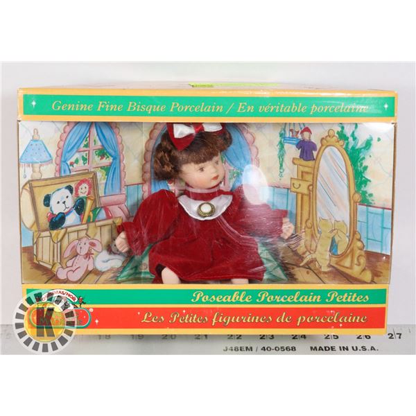 GENINE FINE BISQUE PORCELAIN POSEABLE PETITES DOLL