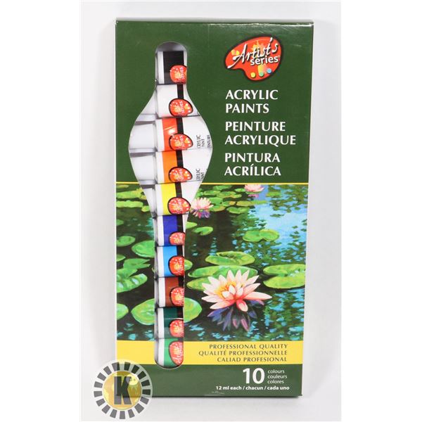 NEW ACRYLIC PAINTS 10 COLORS