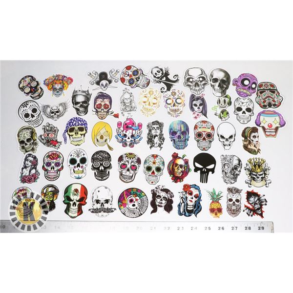 NEW SKULL THEMED STICKERS