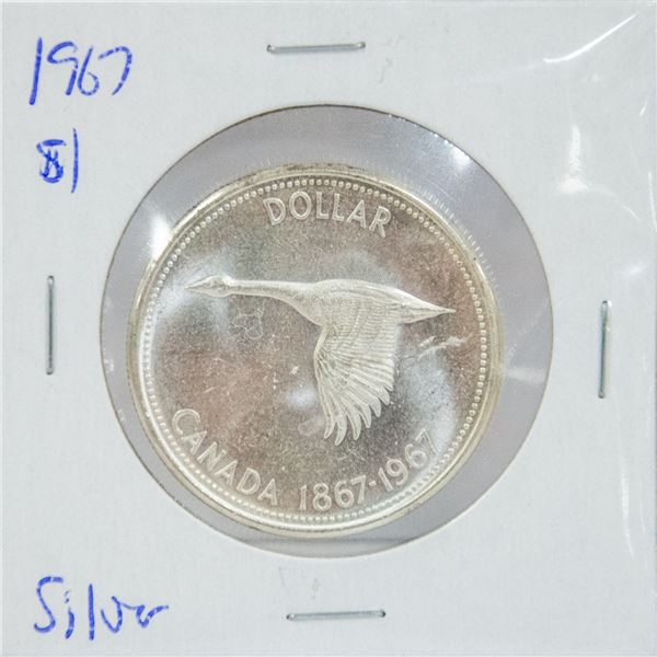 1867-1967 SILVER CANADA $1 DOLLAR COIN