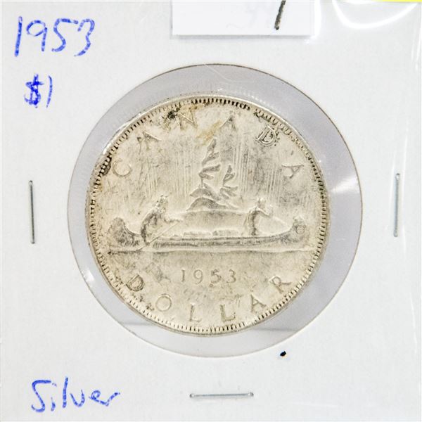 1953 SILVER CANADA $1 DOLLAR COIN