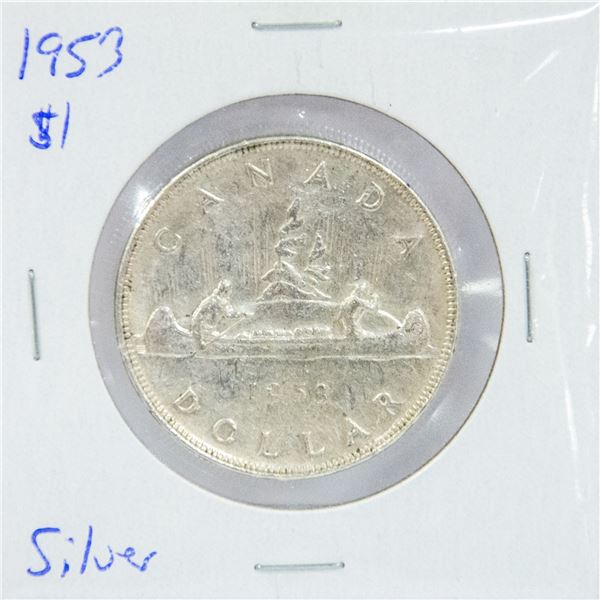 1953 SILVER CANADA $1 DOLLAR COIN