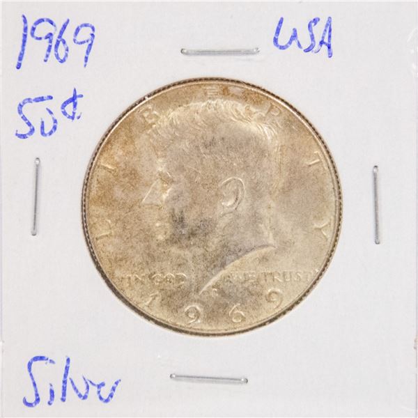 1969 SILVER USA KENNEDY HALF DOLLAR COIN