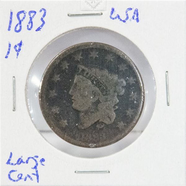 1883 USA LARGE 1 CENT COIN