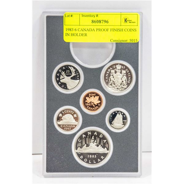 1983 6 CANADA PROOF FINISH COINS IN HOLDER