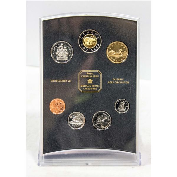 2001 TINY TREASURES CANADA 7 COIN UNC. COIN SET