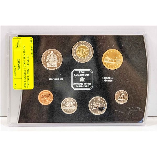 2000 CANADA 7 COIN SPECIMEN COIN SET, MINT SEALED
