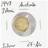 Image 1 : 1943 SILVER AUSTRALIA 3 PENCE COIN