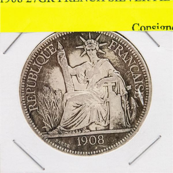 1908 27GR FRENCH SILVER PIECE