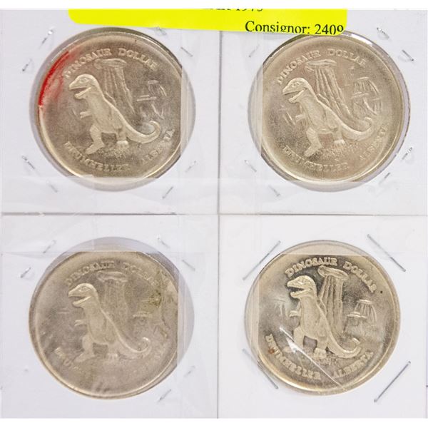 LOT OF 4 DINODOLLARS FROM DRUMHELLER 1975