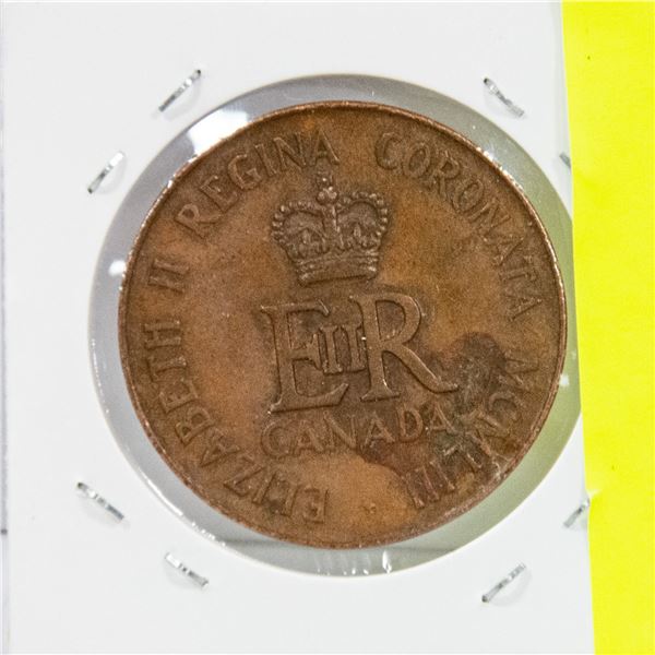 QUEEN ELIZABETH II CORONATION TOKEN FROM 1953