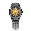 Image 2 : NEW BLACK SKELETAL T-WINNER ROMAN NUMERAL WATCH