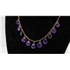 Image 2 : 10KT YELLOW GOLD AMETHYST NECKLACE