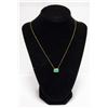 Image 1 : 14KT YELLOW GOLD GREEN EMERALD NECKLACE