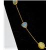 Image 3 : 14KT YELLOW GOLD OPAL NECKLACE