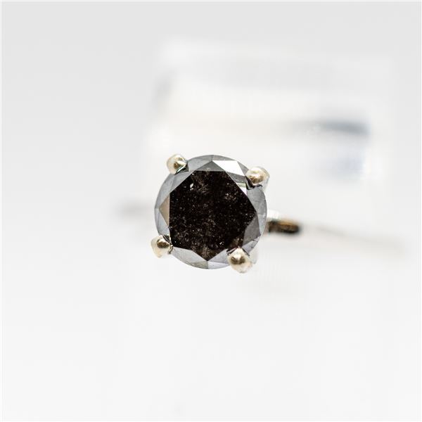 14KT WHITE GOLD BLACK DIAMOND RING