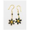 Image 1 : 18 CARROT YELL GOLD SAPPHIRE EARRINGS