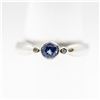 Image 1 : 10KT WHITE GOLD TANZANITE AND DIAMOND RING