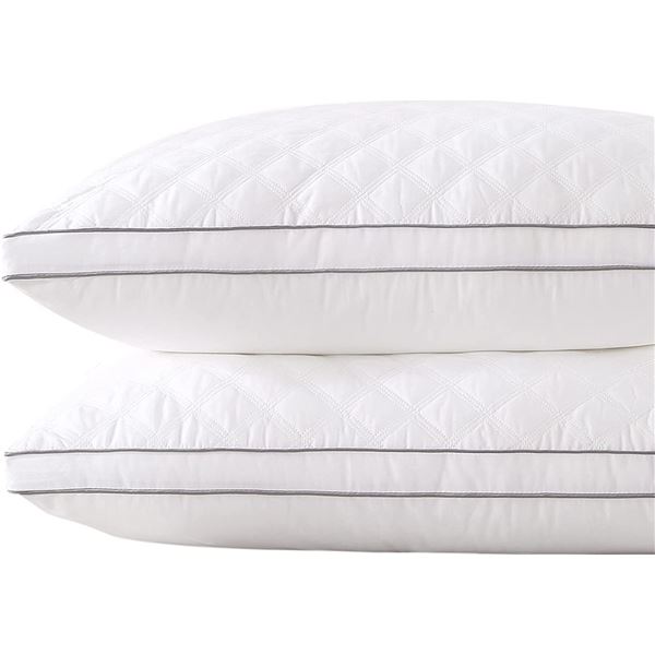 NEW - SET OF 2 KING SIZE LUXURY PILLOWS