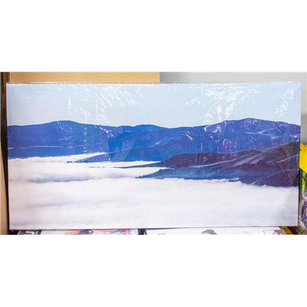 NEW - BLUE MOUNTAIN SKYLINE ART ON CANVAS