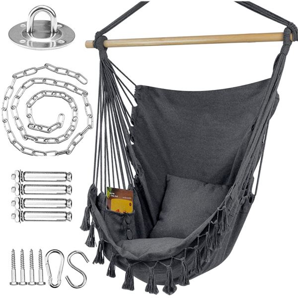 REPACKAGED WBHOME LARGE HAMMOCK CHAIR SWING
