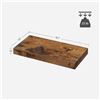 Image 3 : NEW VASAGLE SET OF 2 RUSTIC BROWN FLOATING SHELVES