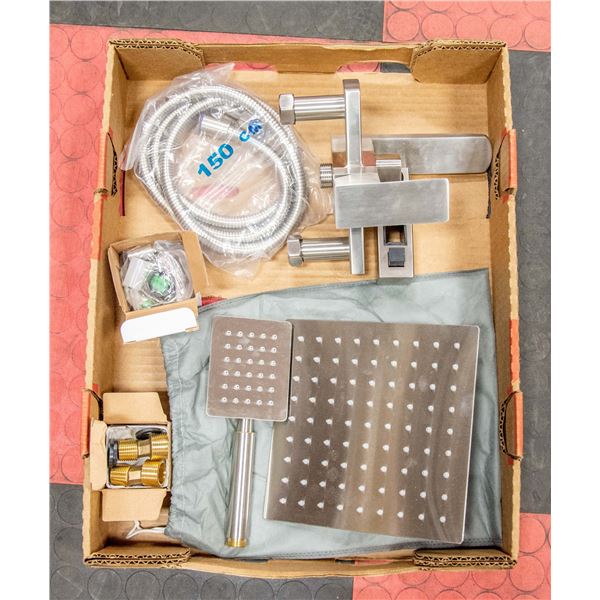SHOWER PARTS LOT, STAINLESS STEEL