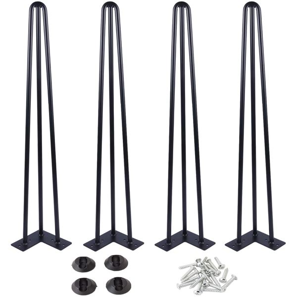 32" SET OF 4 HAIRPIN TABLE LEGS WITH ALL HARDWARE