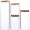 Image 1 : NEW LEAF HOUSE SET OF 4 GLASS STORAGE CONTAINERS