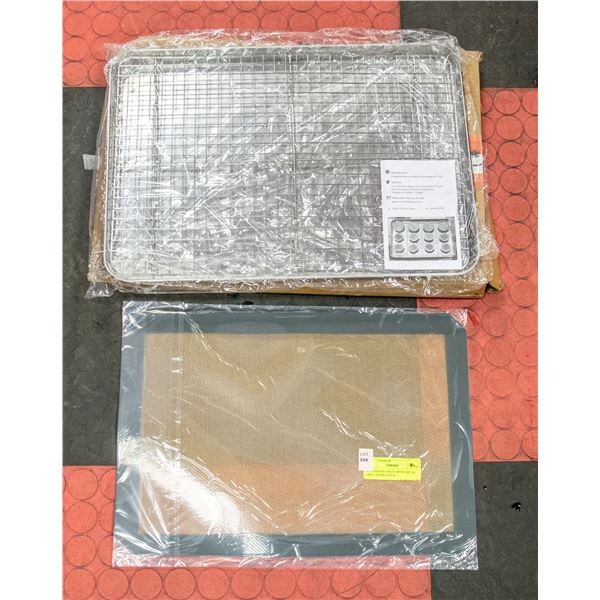 NEW BAKING SHEET WITH METAL GRILL INSERT PIECE