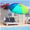 Image 1 : NEW RAINBOW BEACH UMBRELLA WITH TILT POLE 6.5'