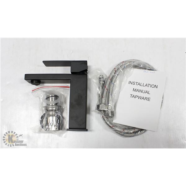 MATTE BLACK WASHROOM FAUCET KIT WITH