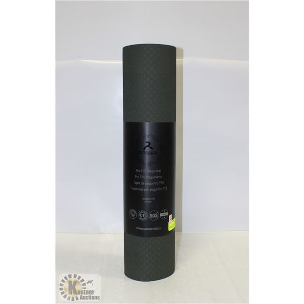 REPACKAGED DARK GREEN ARTEESOL PRO TPE YOGA MAT
