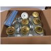 Image 3 : NEW - SET OF 9 DRINKING MASON JARS, 16OZ, WITH LID