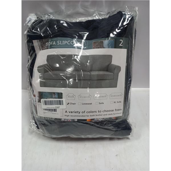 ARM CHAIR BLACK SLIP COVER WITH ELASTICS